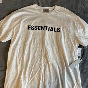 Men's White Essentials (FOG) T-Shirt - XL